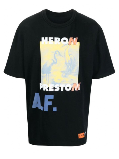 Heron AF – Autorisiertes Heron-T-Shirt mit Aufdruck in Schwarz