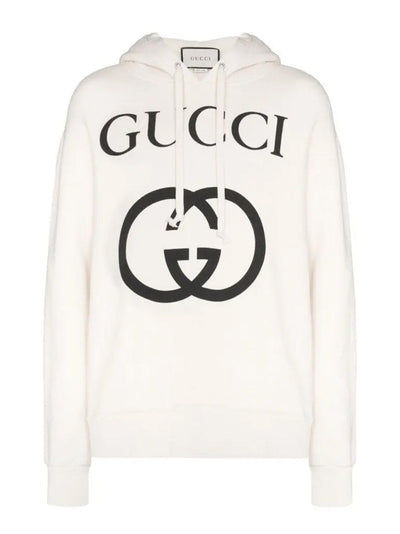Gucci – Kapuzenpullover mit ineinandergreifendem G in Creme