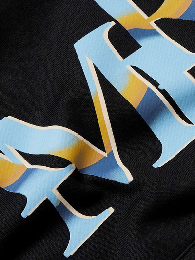 Amiri – Kapuzenpullover mit gestaffeltem Chrome-Logo in Schwarz