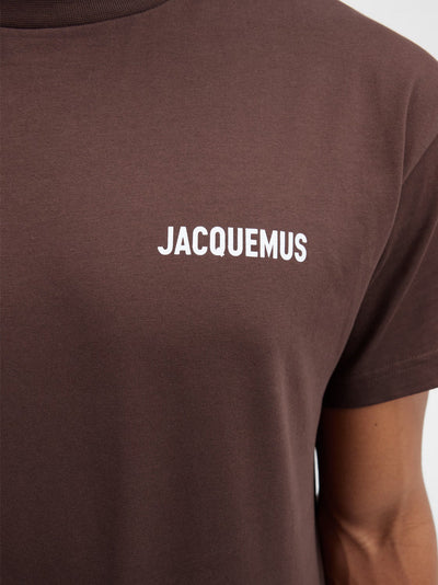 Jacquemus – T-Shirt mit Le-Logo-Print in Braun