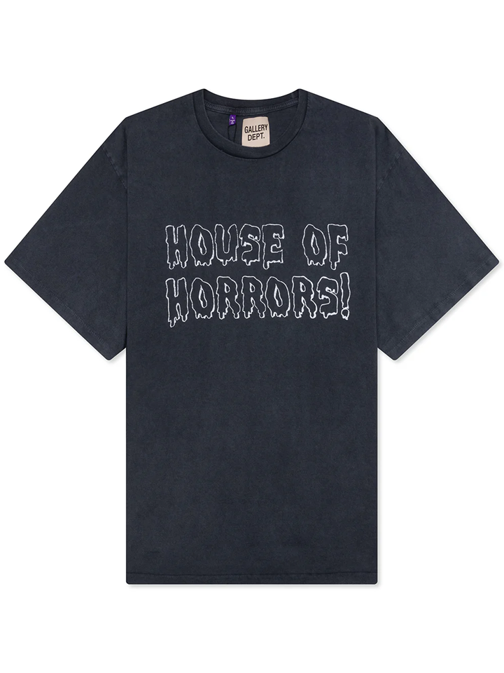 Gallery Dept – Horrors-T-Shirt in Vintage-Schwarz