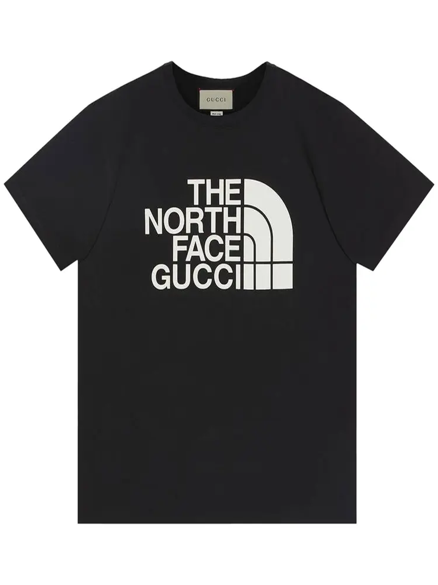 Gucci x The North Face – Schwarzes T-Shirt mit Logodruck
