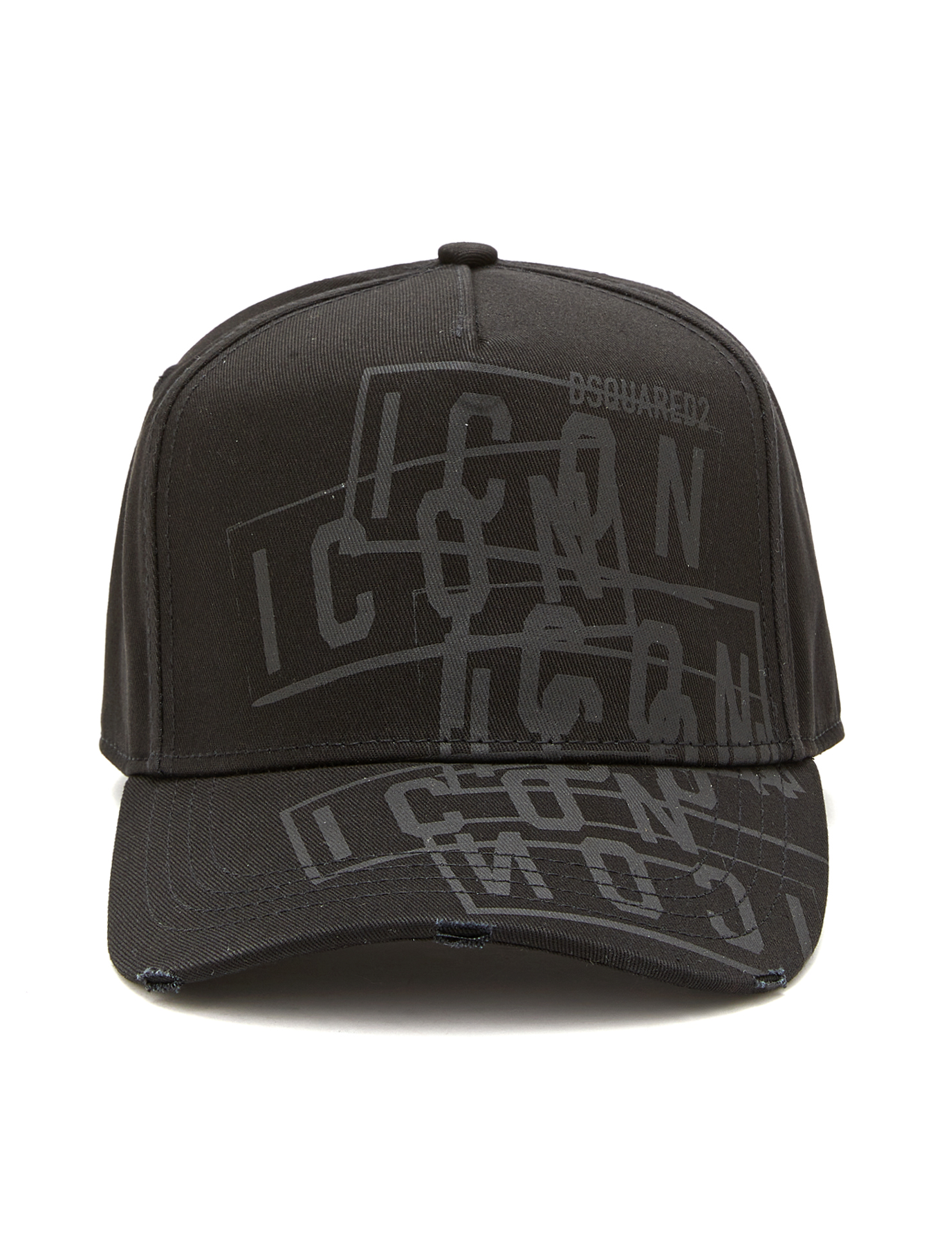 Dsquared2 – Gorras – Schwarze Kappe mit geprägtem Logo