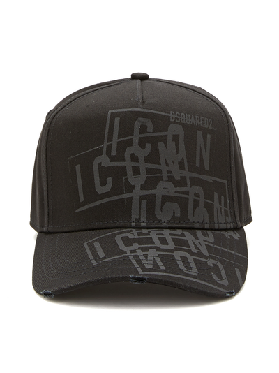 Dsquared2 – Gorras – Schwarze Kappe mit geprägtem Logo