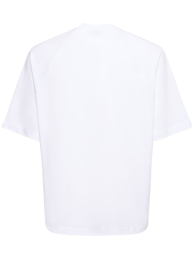 Jacquemus – Oversize-T-Shirt mit „Le Typo“-Logodruck in Weiß