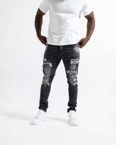 Magiri „Nanterre“ Jeans im Used-Look in Grau