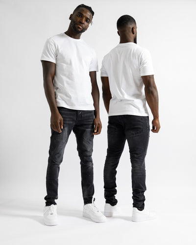 Magiri „Marseille“ zerrissene Jeans in Schwarz