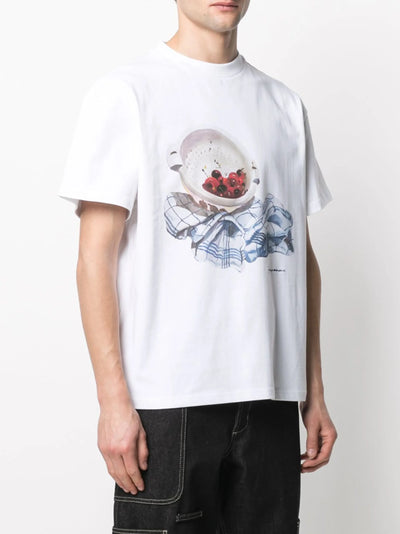 Jacquemes – Cerises – Bedrucktes T-Shirt in Weiß