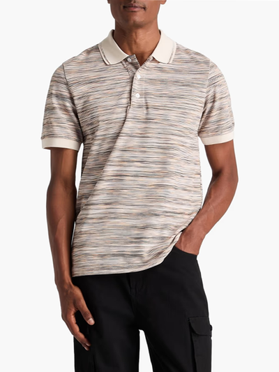 Missoni Space Dyed Poloshirt in Orange Beige