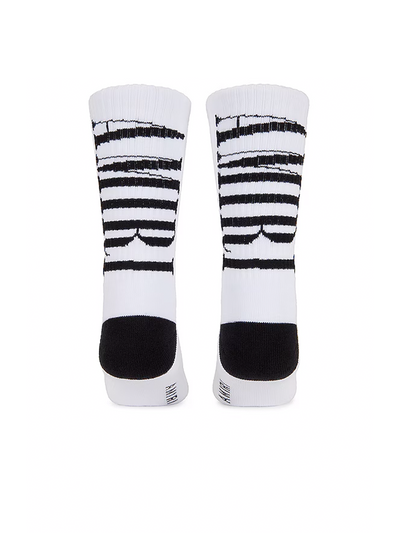 Amiri – Socken mit vertikalem Logo in Weiß/Schwarz