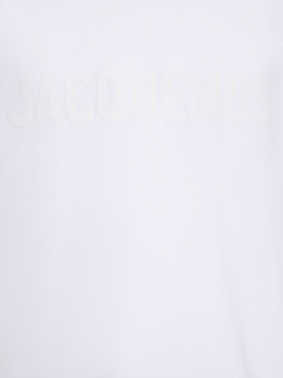 Jacquemus – Oversize-T-Shirt mit „Le Typo“-Logodruck in Weiß