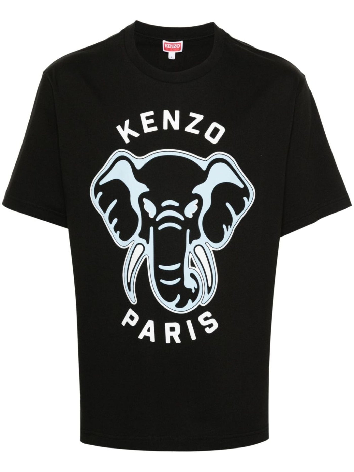 Kenzo – Übergroßes T-Shirt mit Elefantenlogo-Aufdruck in Schwarz