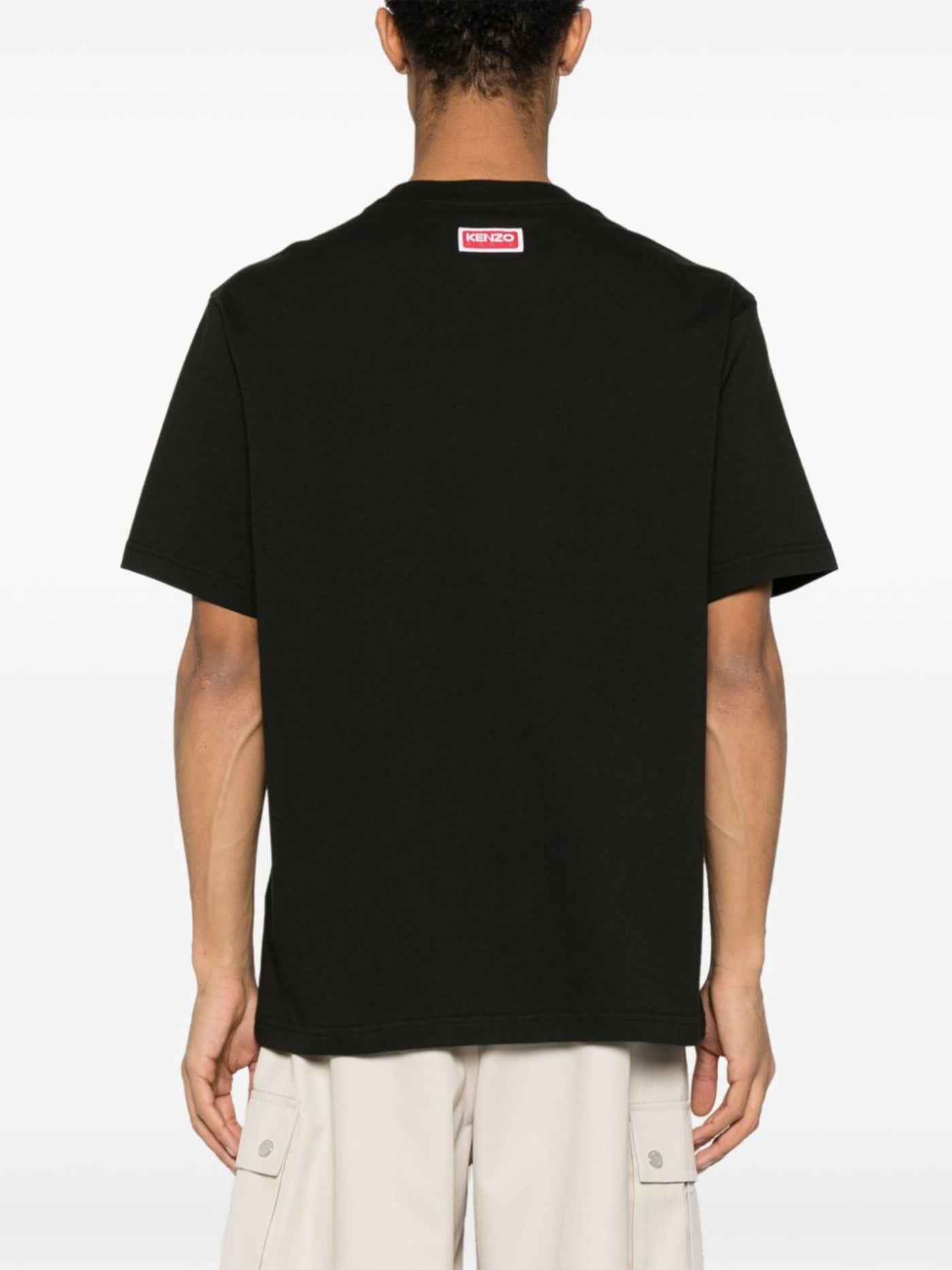 Kenzo – Übergroßes T-Shirt mit Elefantenlogo-Aufdruck in Schwarz