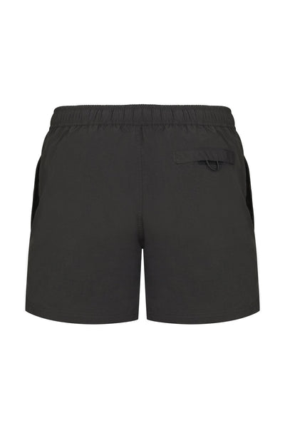 Kenzo – Kurze Badeshorts mit Paris-Logo in Schwarz
