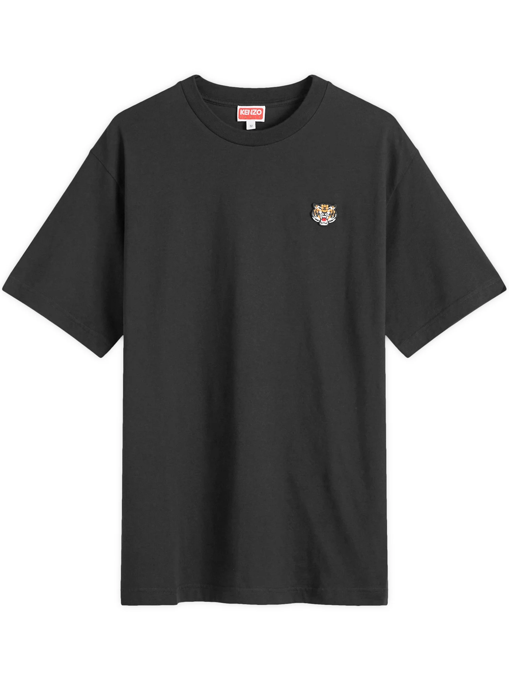 Kenzo – T-Shirt „Lucky Tiger“ mit Wappenstickerei in Schwarz