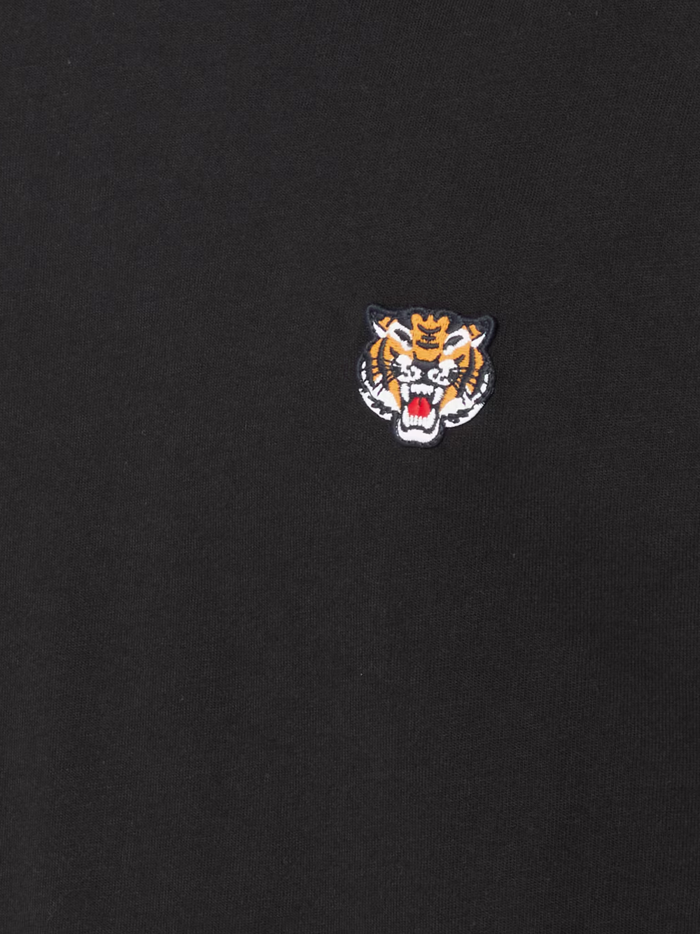 Kenzo – T-Shirt „Lucky Tiger“ mit Wappenstickerei in Schwarz