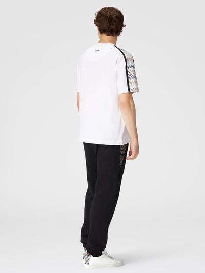 Missoni – T-Shirt mit Zickzack-Ärmeln in Weiß