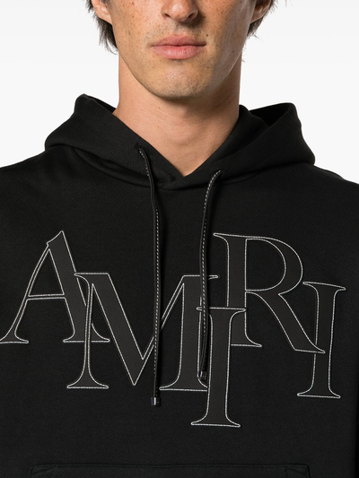 Amiri – Kapuzenpullover mit versetztem Logo in Schwarz