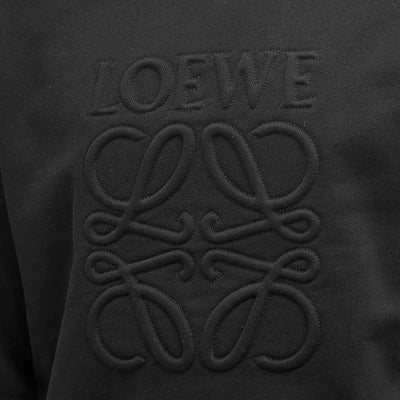 Loewe – Locker geschnittenes Sweatshirt mit Rundhalsausschnitt und Anagram-Logo in Schwarz