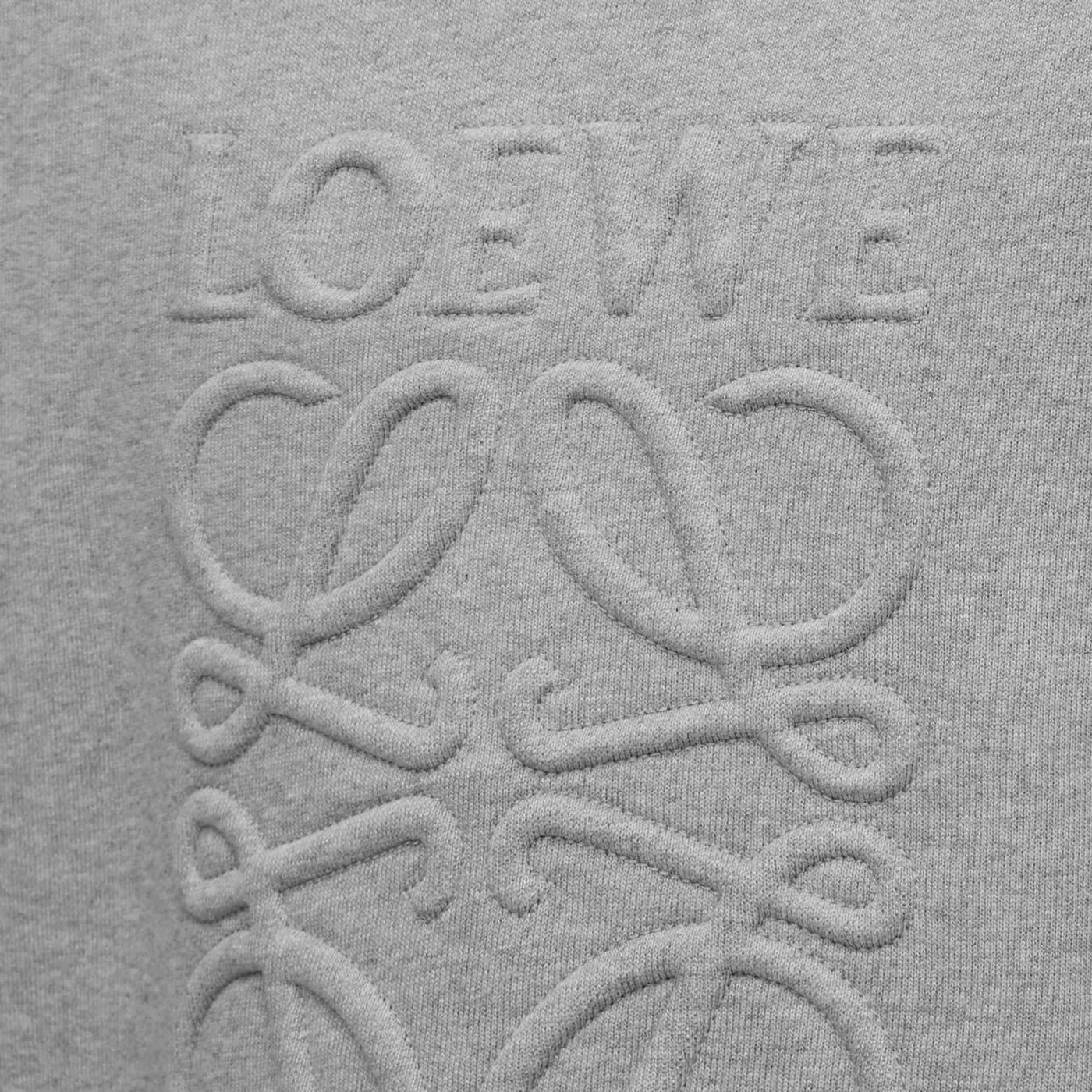 Loewe – Anagram – Locker geschnittenes Sweatshirt mit Rundhalsausschnitt und Ton-in-Ton-Logo in Graumeliert