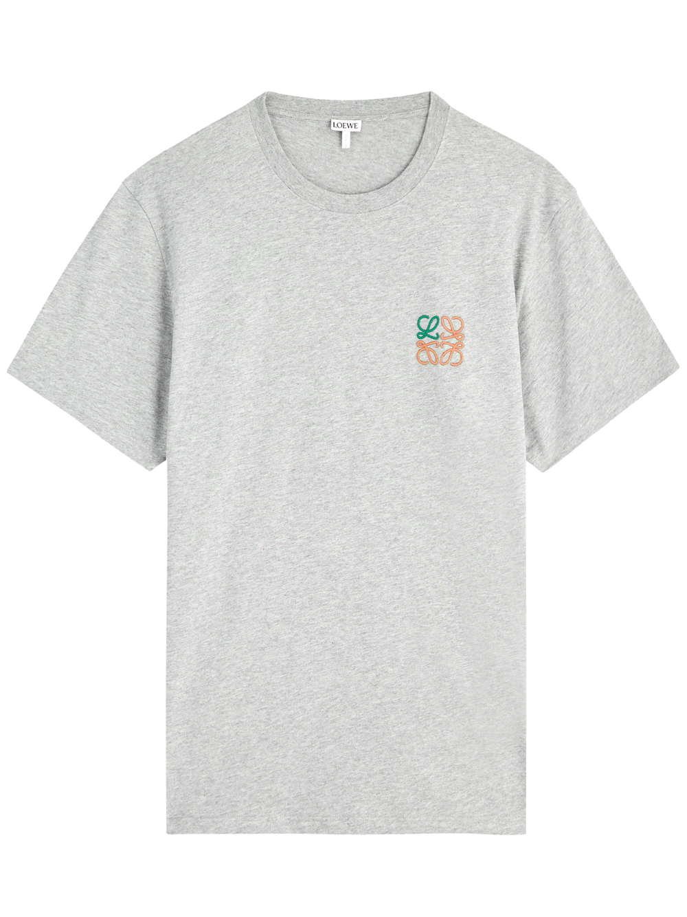 Loewe – T-Shirt mit Anagram-Stickerei in Graumeliert