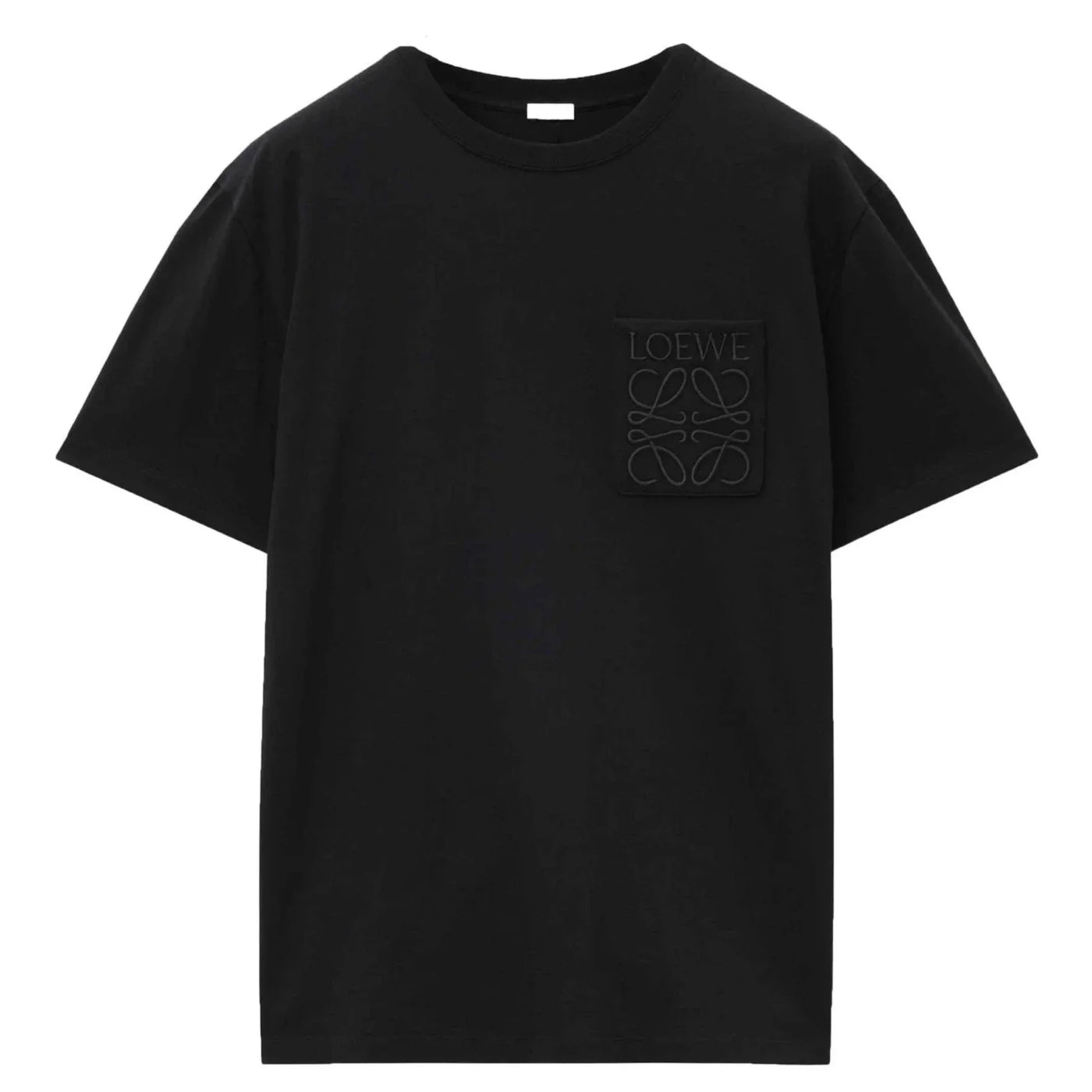 Loewe – Locker geschnittenes T-Shirt mit farblich abgestimmtem Taschenlogo in Schwarz
