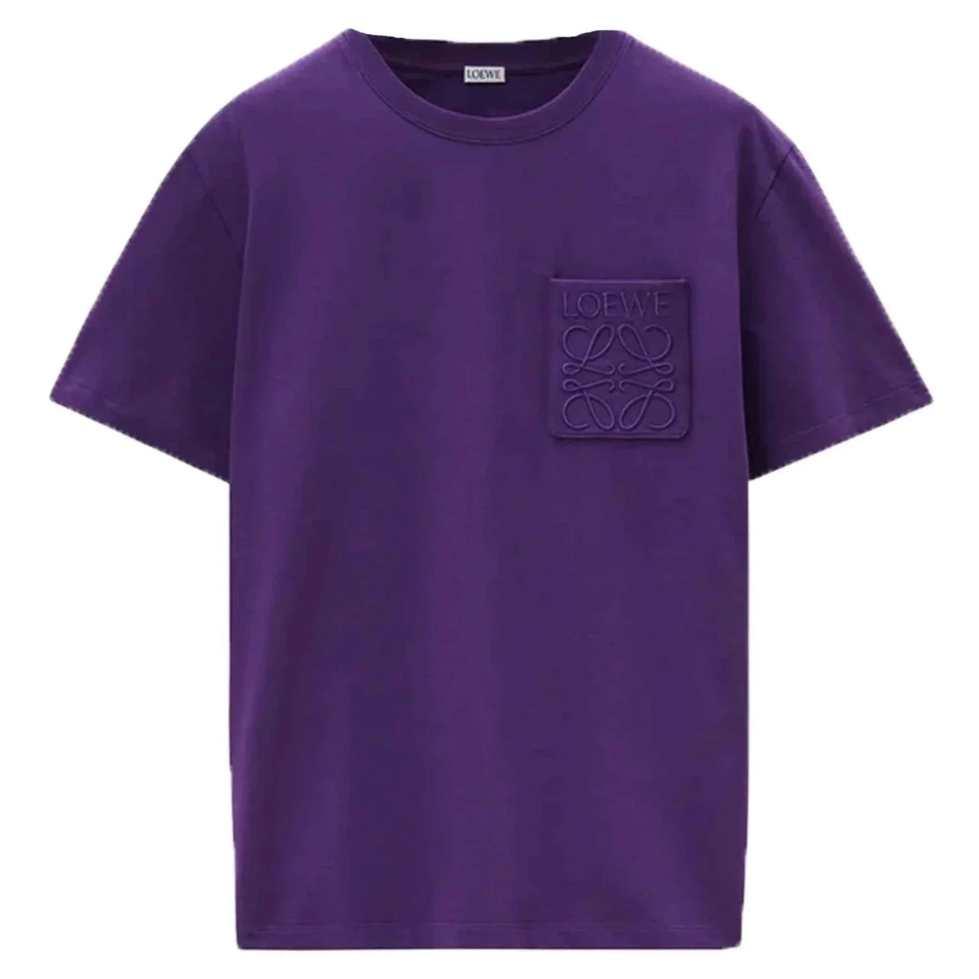 Loewe – Locker geschnittenes T-Shirt mit farblich abgestimmtem Taschenlogo in Tennisviolett