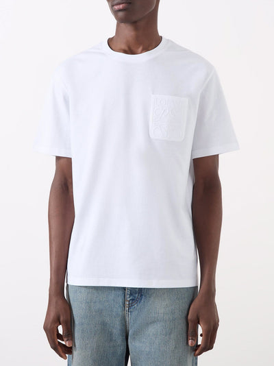 Loewe – Anagram – Weißes T-Shirt mit Fake-Tasche