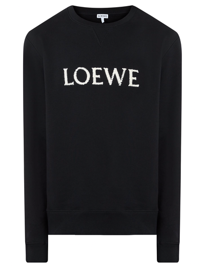 Loewe – Schwarzes Sweatshirt mit Logo-Stickerei