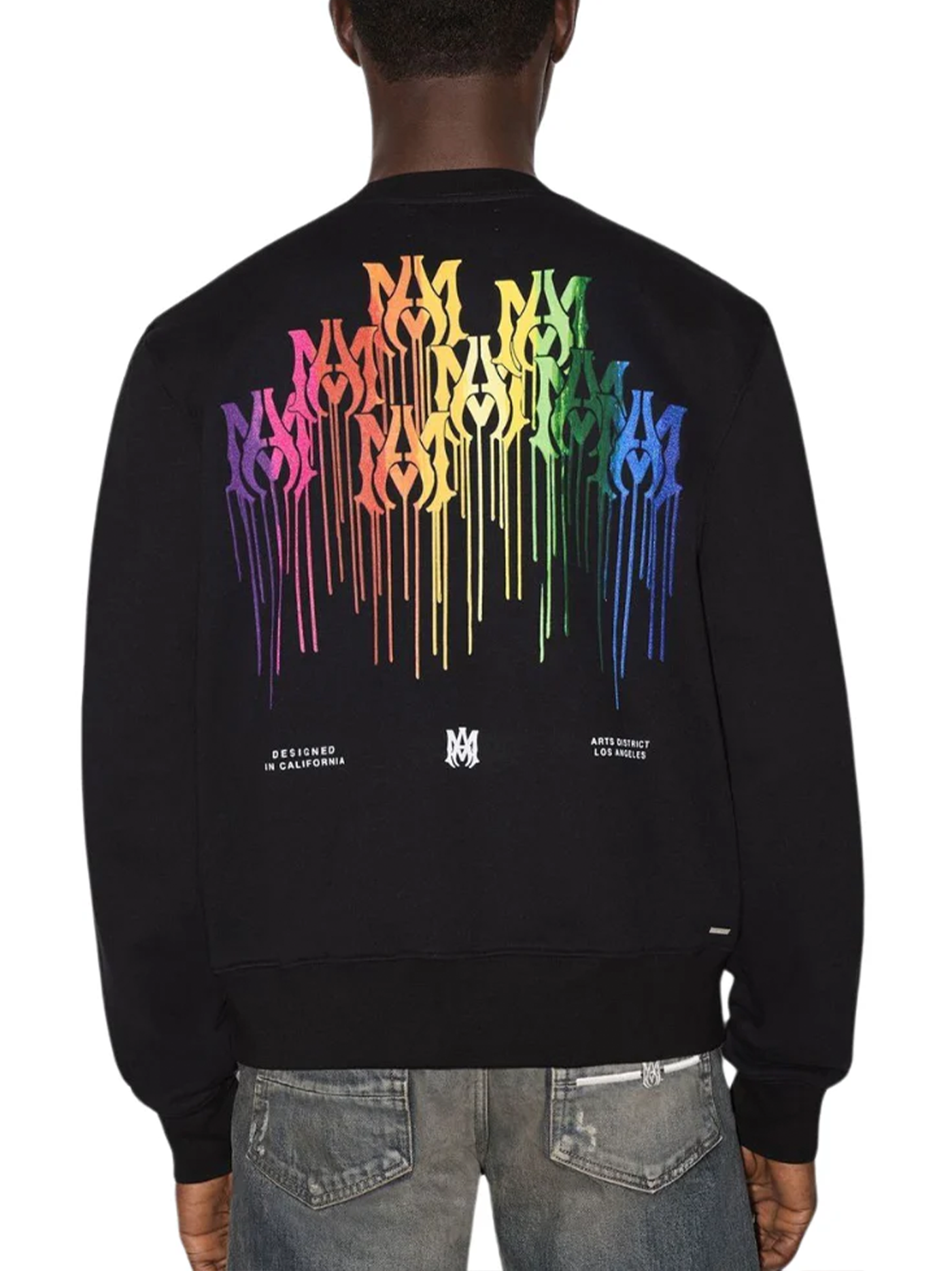 Amiri – MA – Schwarzes Sweatshirt mit Tropfcollage
