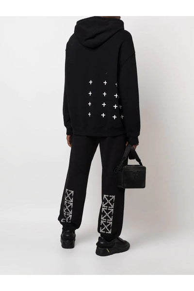Off-White – Schwarze Jogginghose mit Kettenpfeilen-Print
