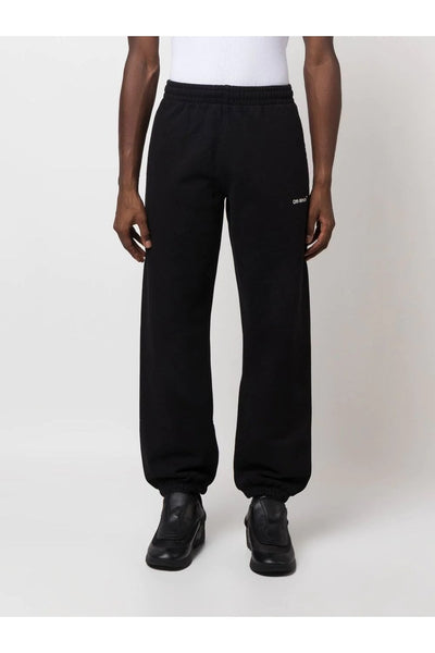 Off-White – Schwarze Jogginghose mit Kettenpfeilen-Print