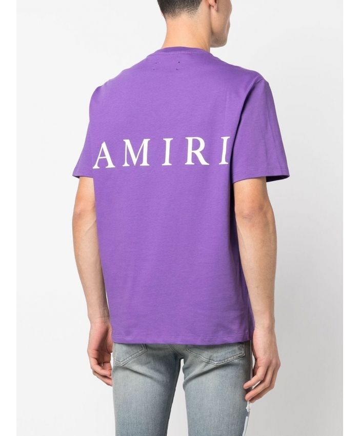 Amiri – Lilafarbenes T-Shirt mit MA Core-Logo-Aufdruck