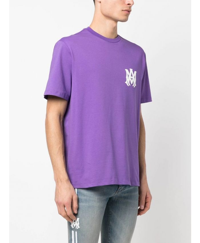 Amiri – Lilafarbenes T-Shirt mit MA Core-Logo-Aufdruck