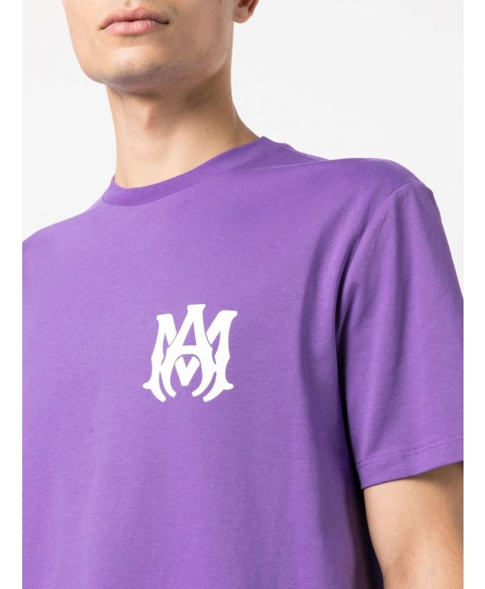 Amiri – Lilafarbenes T-Shirt mit MA Core-Logo-Aufdruck