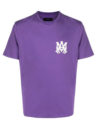 Amiri – Lilafarbenes T-Shirt mit MA Core-Logo-Aufdruck