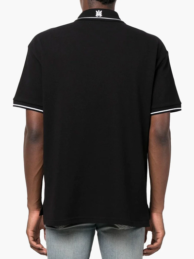 Amiri – Schwarzes Poloshirt mit MA-Logo