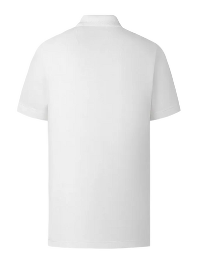 Burberry – Equestrian Knight – Poloshirt mit gesticktem Logo in Weiß