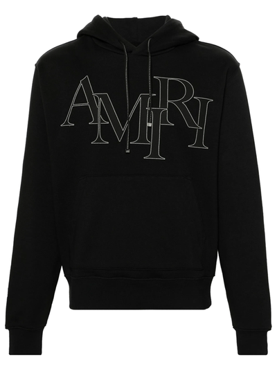 Amiri – Kapuzenpullover mit versetztem Logo in Schwarz