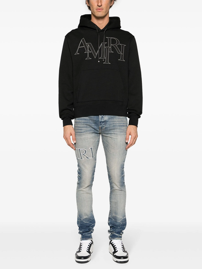 Amiri – Kapuzenpullover mit versetztem Logo in Schwarz