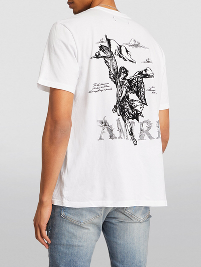 Amiri – Weißes T-Shirt mit Engel-Print