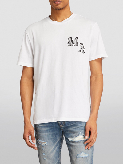 Amiri – Weißes T-Shirt mit Engel-Print