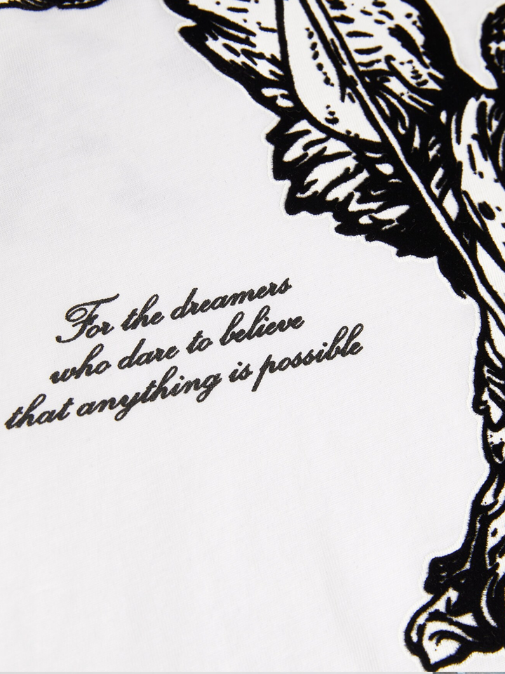 Amiri – Weißes T-Shirt mit Engel-Print