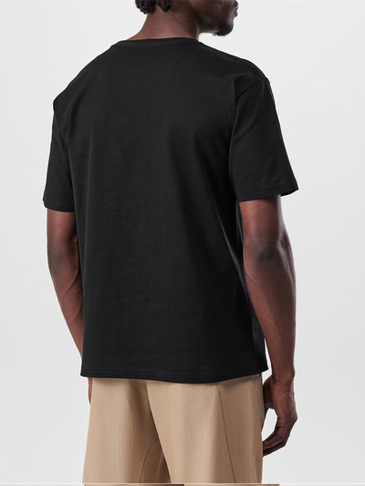 Valentino – Jersey-T-Shirt mit „Chez Valentino“-Print in Schwarz