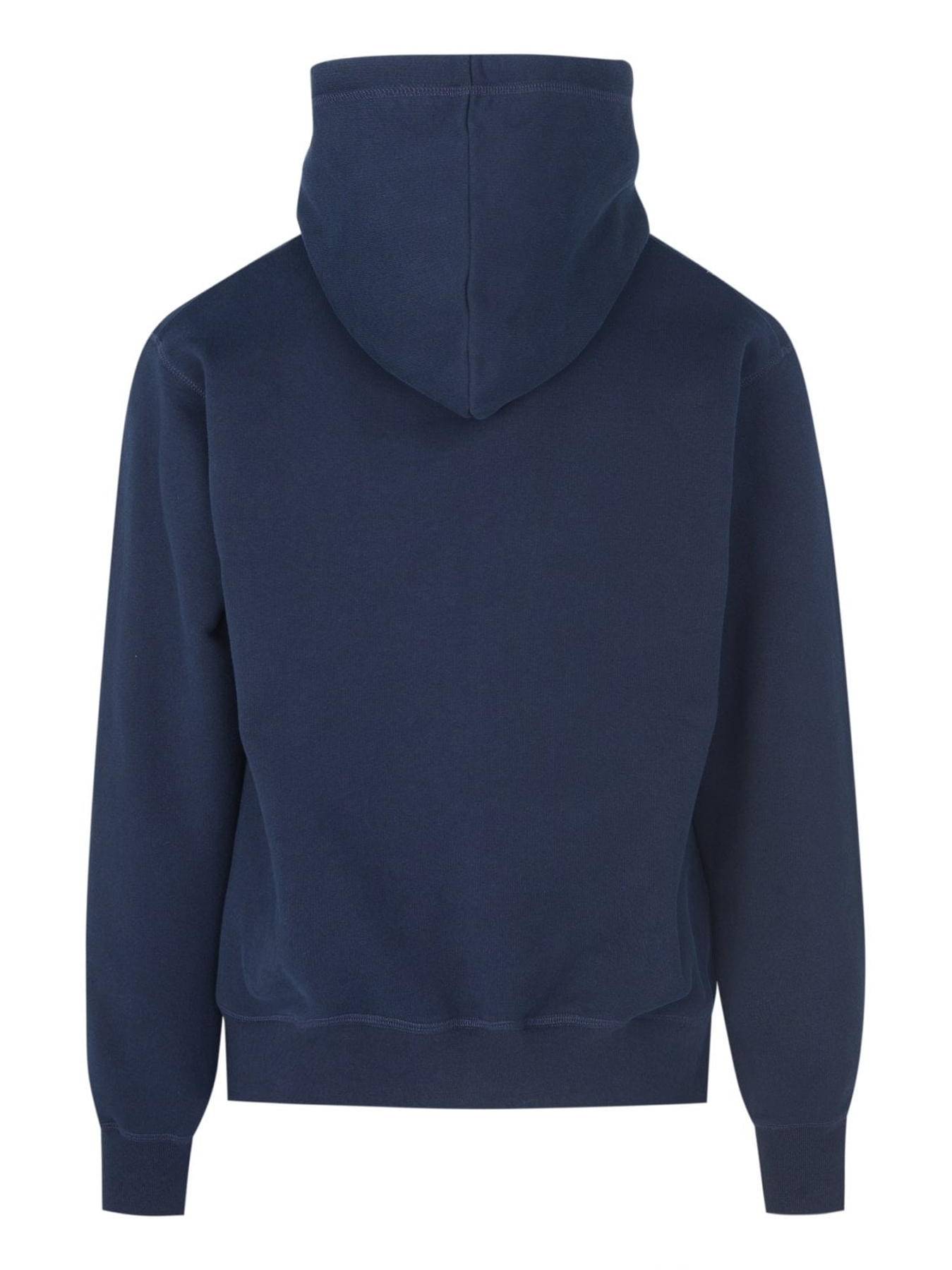 Dsquared2 – Kapuzenpullover mit rotem Ahornblatt-Print in Marineblau