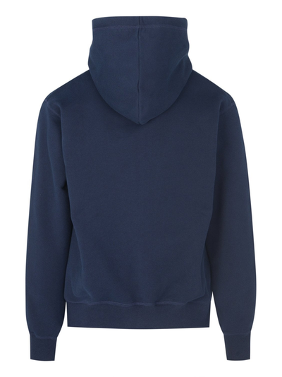 Dsquared2 – Kapuzenpullover mit rotem Ahornblatt-Print in Marineblau
