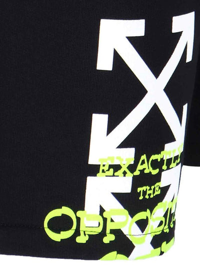 Off-White – Schwarze Sweatshorts mit Gegenpfeil
