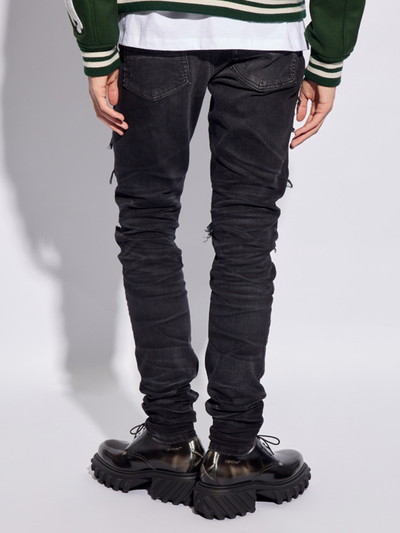 Amiri – Thrasher-Jeans mit Bandana-Camouflage-Muster in verblasstem Schwarz