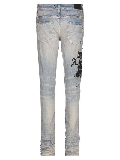 Amiri – Wes Lang – Jeans mit Reaper-Logo in Clay Indigoblau