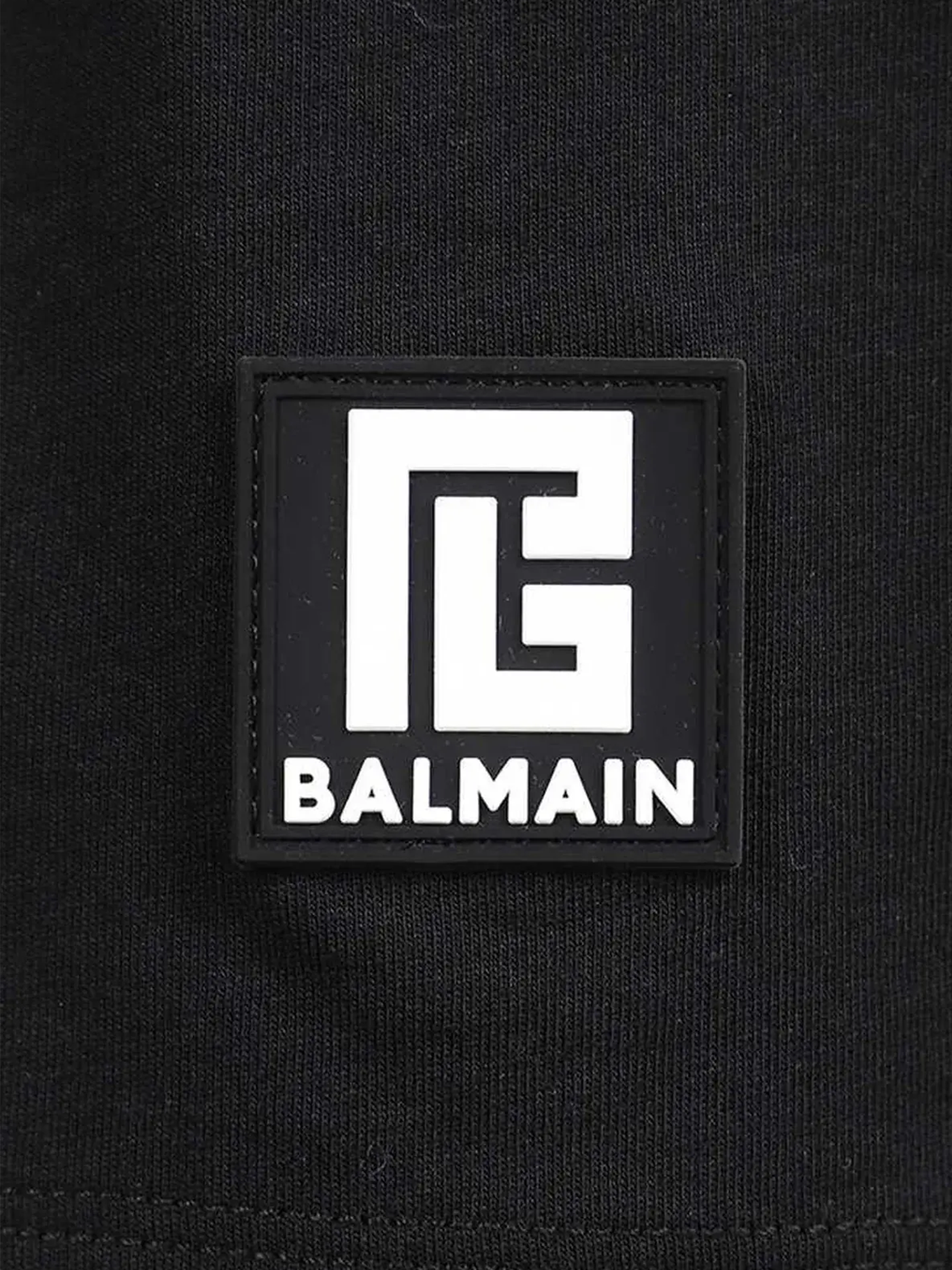 Balmain – Oversize-T-Shirt mit Logo-Aufdruck auf der Rückseite in Schwarz